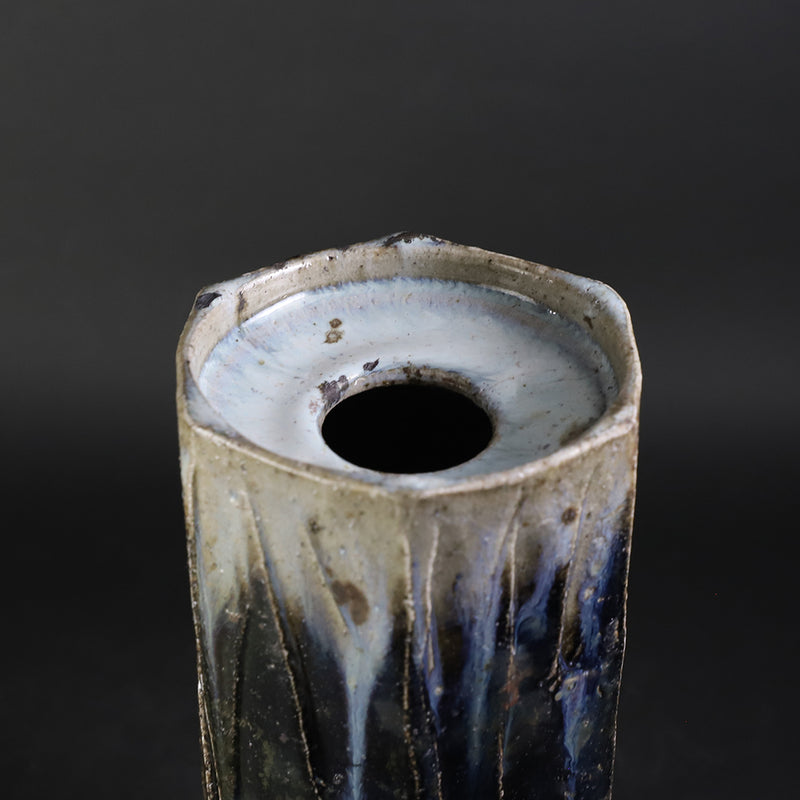 Korean Karatsu Shinogi Vase No.1 by Shuichi Okamoto